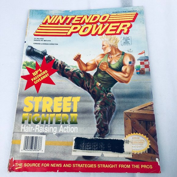 Nintendo Power Magazine Volume 38 July 1992 Street Fighter II w/Wings 2 Poster - Picture 1 of 3